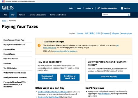 pay irs online.
